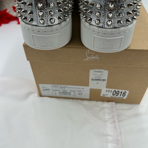 Men\'s Christian Louboutin roller boat spike slip on sneakers size 42 made Italy main image 4